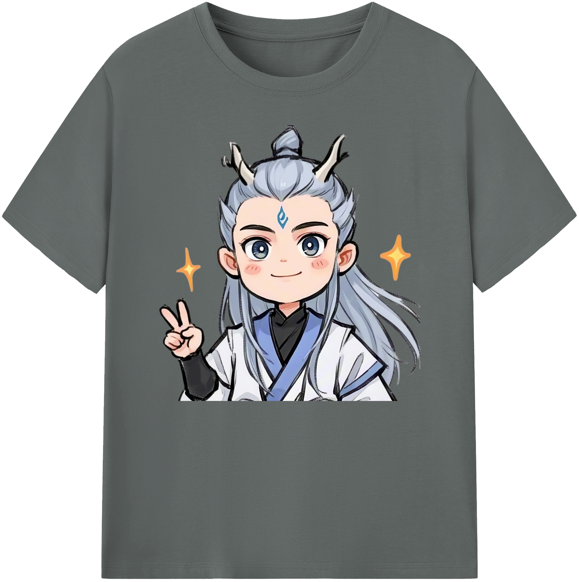 （画像用） Ne Zha 2 ナタ 魔童の大暴れ 綿100％ メンズ半袖Tシャツ｜肌触りやわらか＆通気性